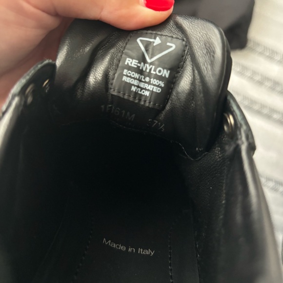 Prada Macro Re-Nylon and brushed leather sneakers - Picture 2 of 7